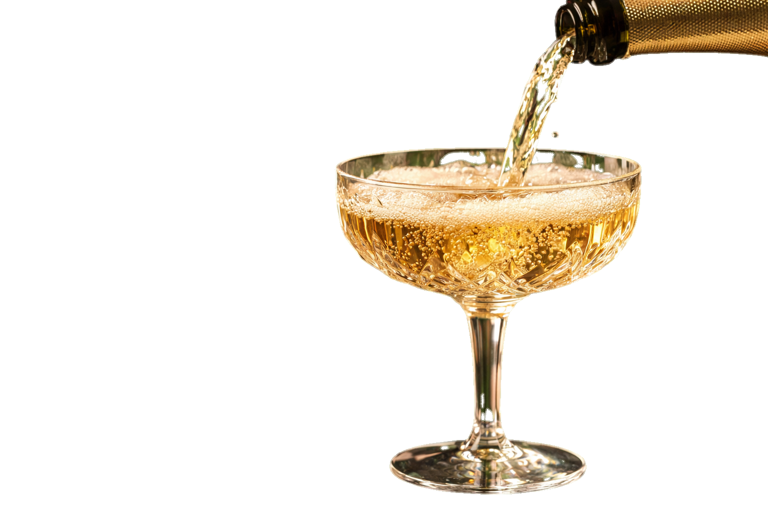 Professional bartender pouring champagne at Indianapolis wedding event